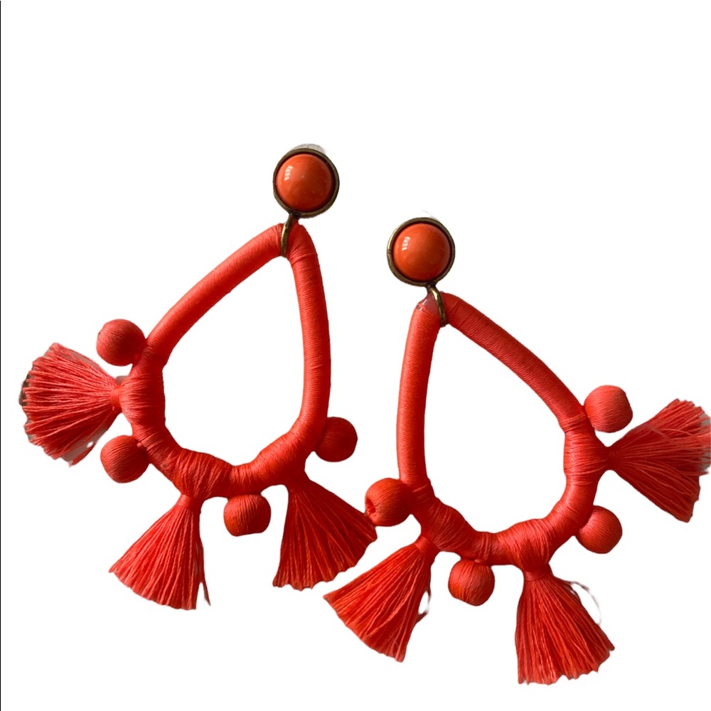 Bauble Bar Bright Coral Earrings